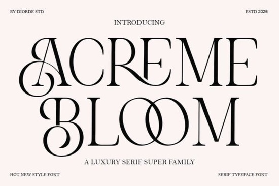 Acreme Bloom Font